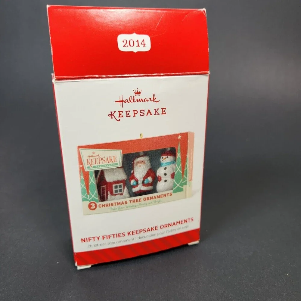 Hallmark Nifty Fifties Ornament 2014 Retro 3 Christmas Tree Ornaments NOS in Box
